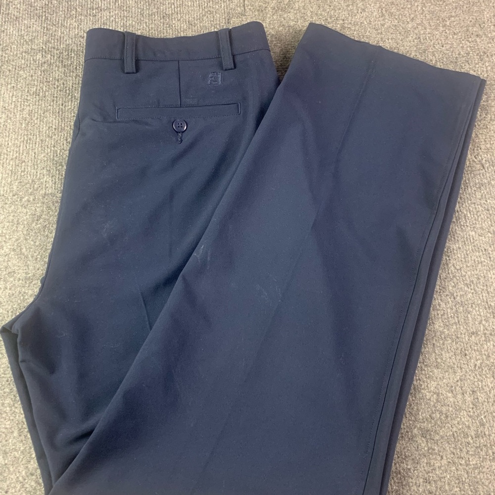 FJ Foot Joy Mens Flat Front Golf Pants Size 34x32 Blue